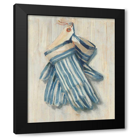 Gardening Gloves Black Modern Wood Framed Art Print with Double Matting by Rowan, Carol