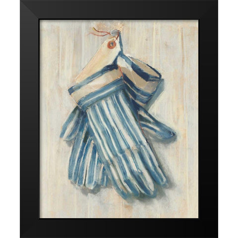 Gardening Gloves Black Modern Wood Framed Art Print by Rowan, Carol