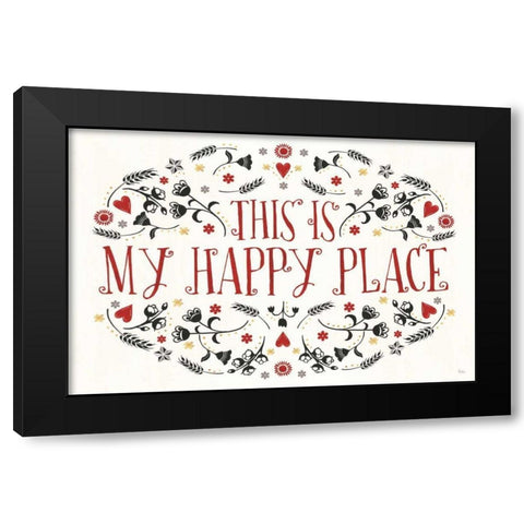 Otomi Farm I Black Modern Wood Framed Art Print with Double Matting by Charron, Veronique
