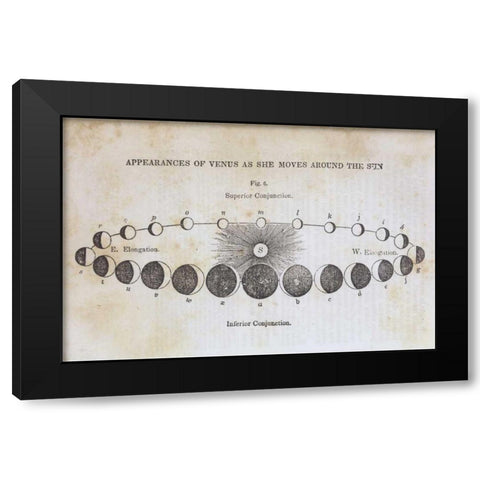 Geography of the Heavens II Black Modern Wood Framed Art Print by Wild Apple Portfolio