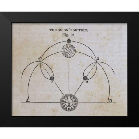 Geography of the Heavens VIII Black Modern Wood Framed Art Print by Wild Apple Portfolio