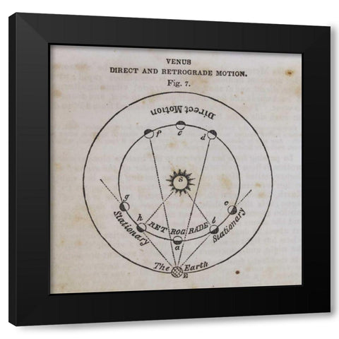Geography of the Heavens IX Black Modern Wood Framed Art Print by Wild Apple Portfolio