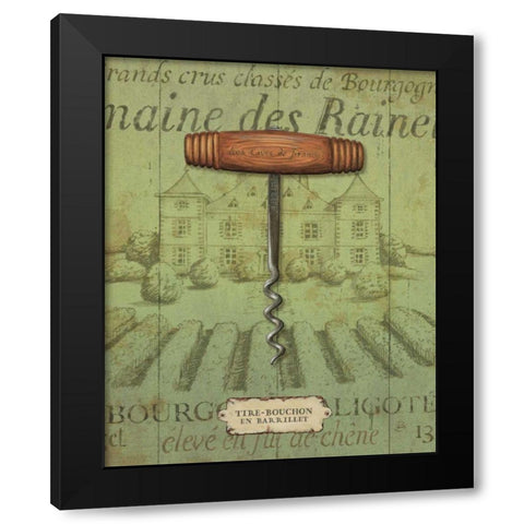Antique Corkscrew I Green Black Modern Wood Framed Art Print with Double Matting by Brissonnet, Daphne