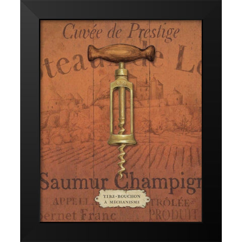 Antique Corkscrew II Red Black Modern Wood Framed Art Print by Brissonnet, Daphne