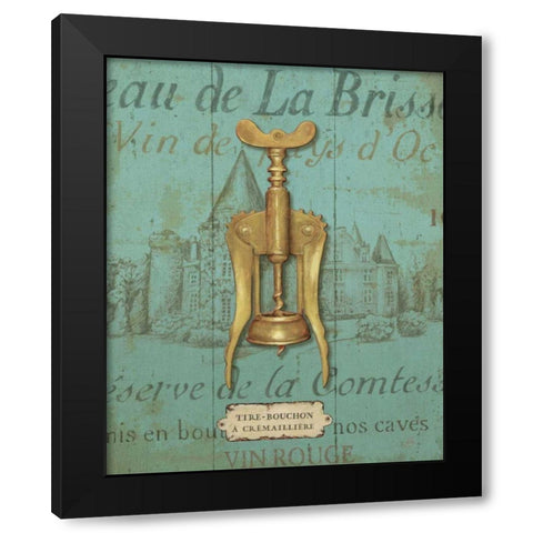 Antique Corkscrew III Blue Black Modern Wood Framed Art Print with Double Matting by Brissonnet, Daphne