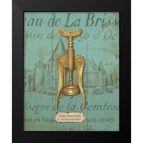 Antique Corkscrew III Blue Black Modern Wood Framed Art Print by Brissonnet, Daphne