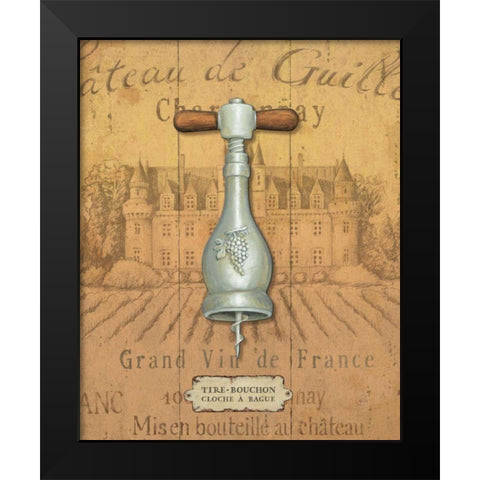 Antique Corkscrew III Yellow Black Modern Wood Framed Art Print by Brissonnet, Daphne