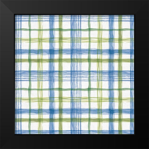 Blue and Green Garden Step 07 Black Modern Wood Framed Art Print by Audit, Lisa