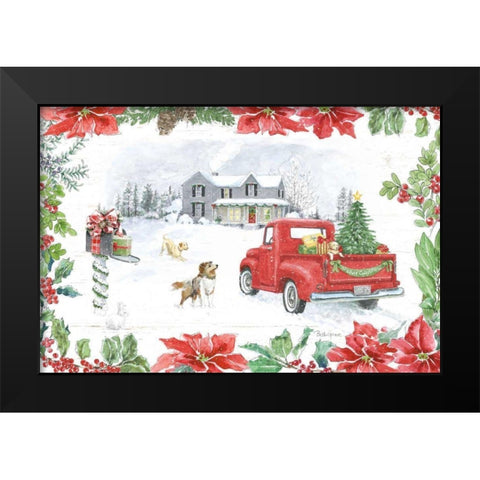 Farmhouse Holidays II Black Modern Wood Framed Art Print by Grove, Beth
