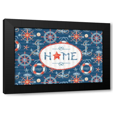 Nautical Life XIII Black Modern Wood Framed Art Print with Double Matting by Audit, Lisa