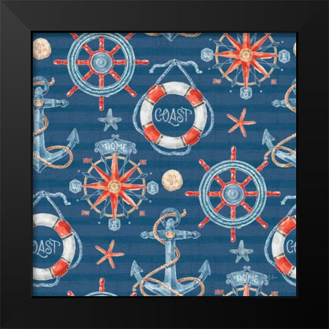 Nautical Life Step 01B Black Modern Wood Framed Art Print by Audit, Lisa