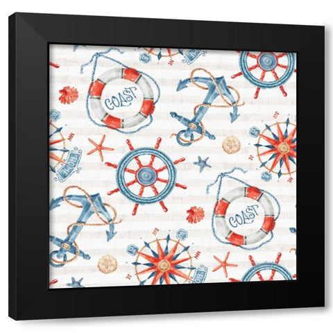 Nautical Life Step 02A Black Modern Wood Framed Art Print with Double Matting by Audit, Lisa