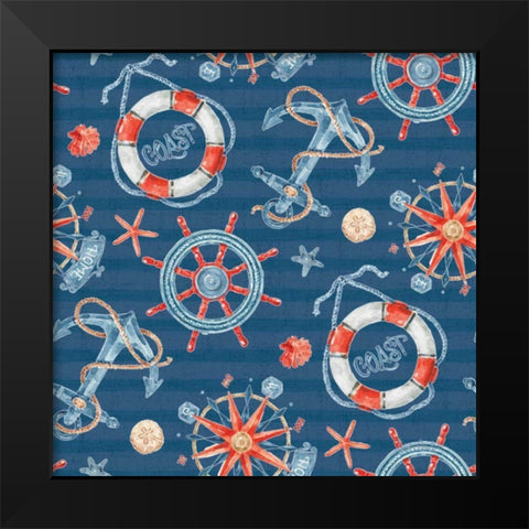 Nautical Life Step 02B Black Modern Wood Framed Art Print by Audit, Lisa