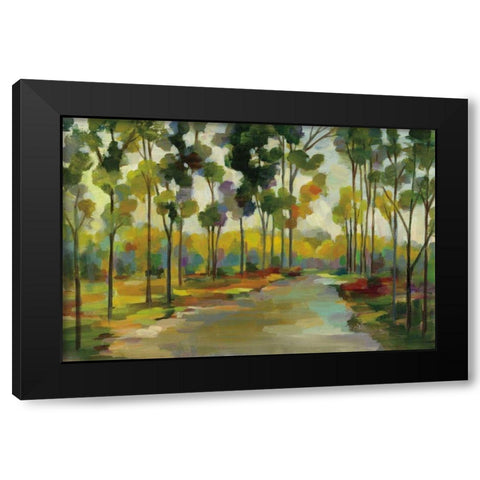 Path in the Forest Black Modern Wood Framed Art Print by Vassileva, Silvia
