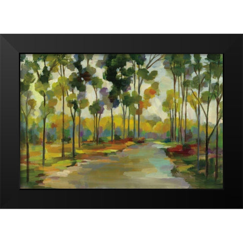 Path in the Forest Black Modern Wood Framed Art Print by Vassileva, Silvia