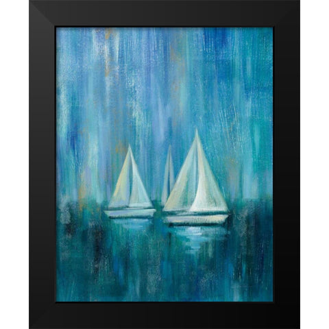 Sailboat Simplicity II Black Modern Wood Framed Art Print by Vassileva, Silvia