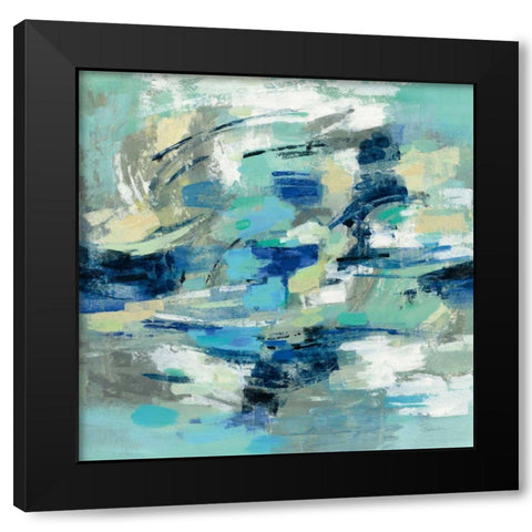 Unexpected Wave Black Modern Wood Framed Art Print by Vassileva, Silvia