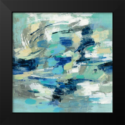 Unexpected Wave Black Modern Wood Framed Art Print by Vassileva, Silvia