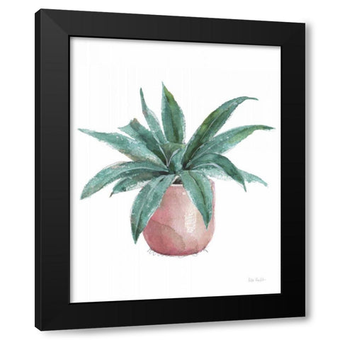 Mixed Greens Succulent I Black Modern Wood Framed Art Print with Double Matting by Audit, Lisa