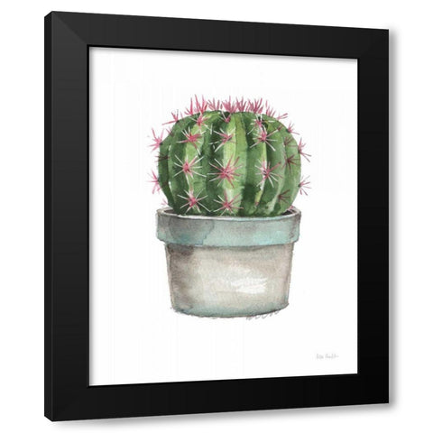 Mixed Greens Succulent II Black Modern Wood Framed Art Print with Double Matting by Audit, Lisa
