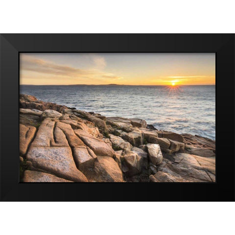 Acadia Sunrise Black Modern Wood Framed Art Print by Majchrowicz, Alan