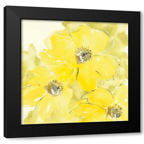 Sunshine Cosmos I Black Modern Wood Framed Art Print by Paschke, Chris