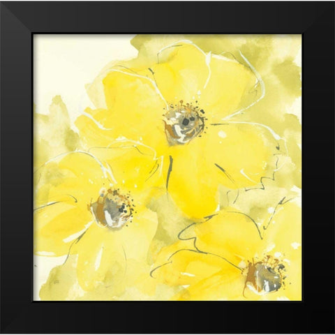 Sunshine Cosmos I Black Modern Wood Framed Art Print by Paschke, Chris