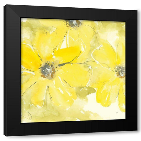 Sunshine Cosmos II Black Modern Wood Framed Art Print by Paschke, Chris