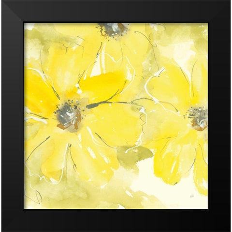 Sunshine Cosmos II Black Modern Wood Framed Art Print by Paschke, Chris