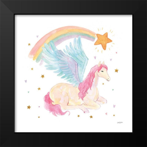 Magical Friends II Black Modern Wood Framed Art Print by Jackson, Jenaya