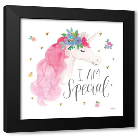 Magical Friends III Black Modern Wood Framed Art Print by Jackson, Jenaya