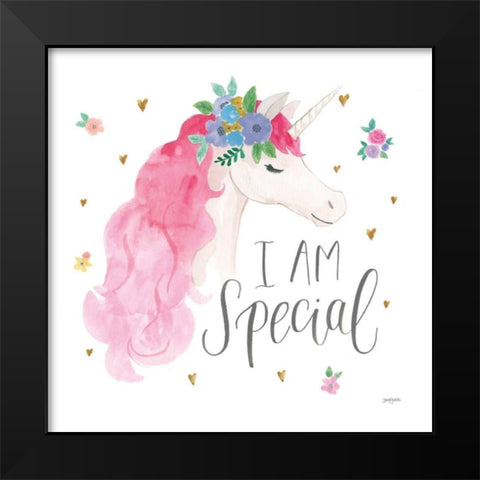 Magical Friends III Black Modern Wood Framed Art Print by Jackson, Jenaya