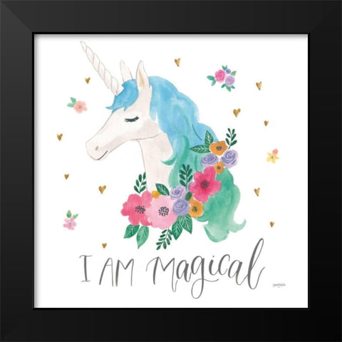 Magical Friends IV Black Modern Wood Framed Art Print by Jackson, Jenaya