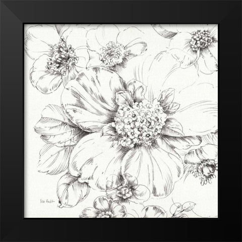 Summer Bloom III BW Black Modern Wood Framed Art Print by Audit, Lisa