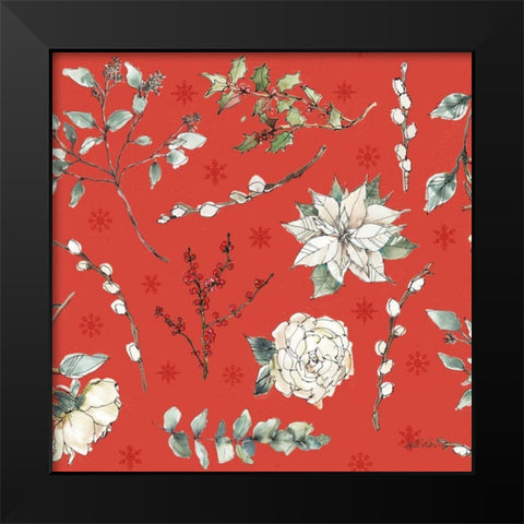 Modern Farmhouse Pattern IB Christmas Black Modern Wood Framed Art Print by Tavoletti, Anne