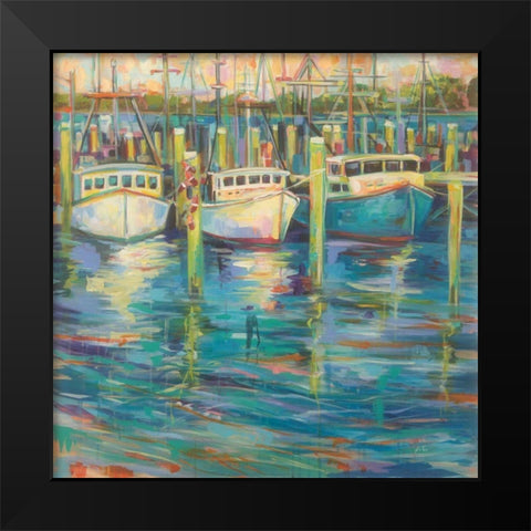 Trio Black Modern Wood Framed Art Print by Vertentes, Jeanette