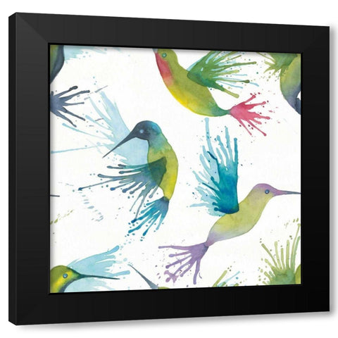Flit Pattern I Black Modern Wood Framed Art Print by DeNeige, Elyse