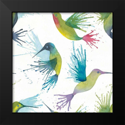 Flit Pattern I Black Modern Wood Framed Art Print by DeNeige, Elyse
