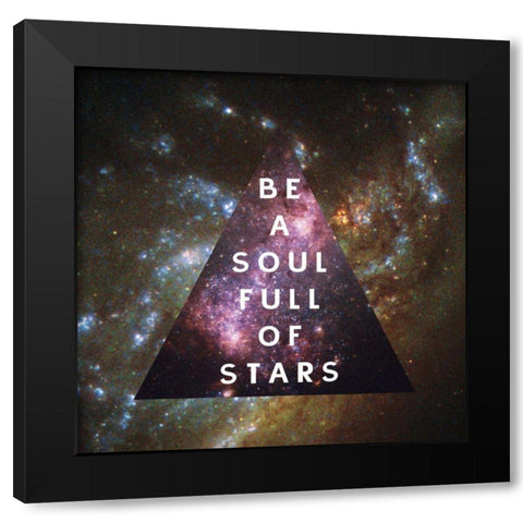 Out of this World III Black Modern Wood Framed Art Print by Wild Apple Portfolio