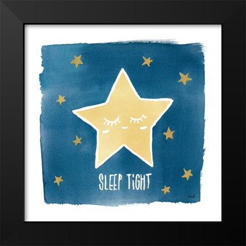 Night Sky Sleep Tight Black Modern Wood Framed Art Print by Hershey, Moira