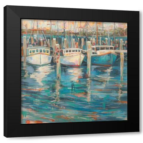 Trio Light Black Modern Wood Framed Art Print by Vertentes, Jeanette