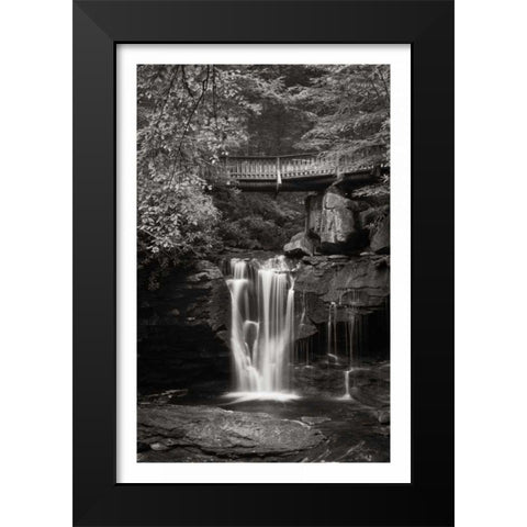 Elakala Falls West II BW Black Modern Wood Framed Art Print by Majchrowicz, Alan
