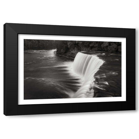 Tahquamenon Falls Michigan I BW Black Modern Wood Framed Art Print by Majchrowicz, Alan