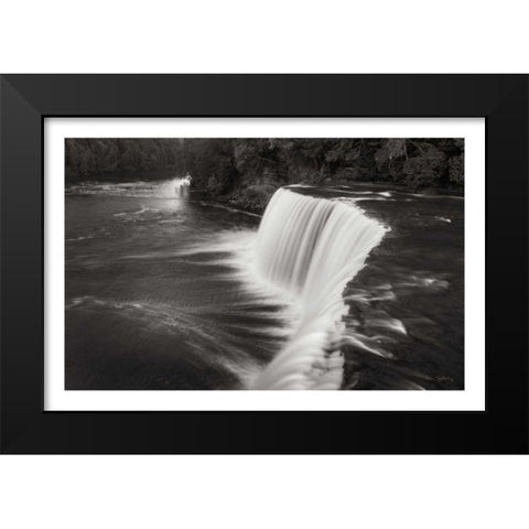 Tahquamenon Falls Michigan I BW Black Modern Wood Framed Art Print by Majchrowicz, Alan