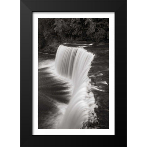 Tahquamenon Falls Michigan II BW Black Modern Wood Framed Art Print by Majchrowicz, Alan