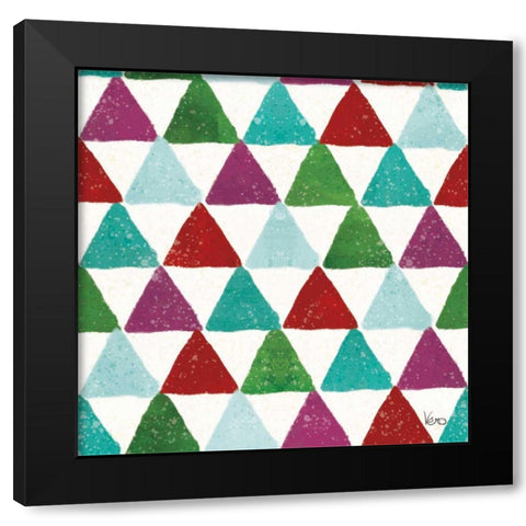 Festive Forest Pattern IVA Black Modern Wood Framed Art Print with Double Matting by Charron, Veronique