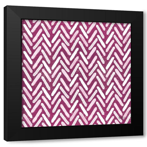Festive Forest Pattern VIE Black Modern Wood Framed Art Print with Double Matting by Charron, Veronique