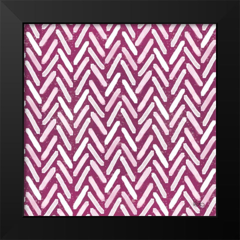 Festive Forest Pattern VIE Black Modern Wood Framed Art Print by Charron, Veronique