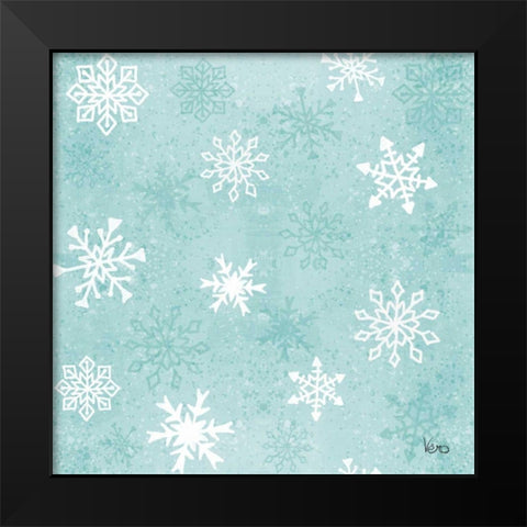 Festive Forest Pattern VIIA Black Modern Wood Framed Art Print by Charron, Veronique