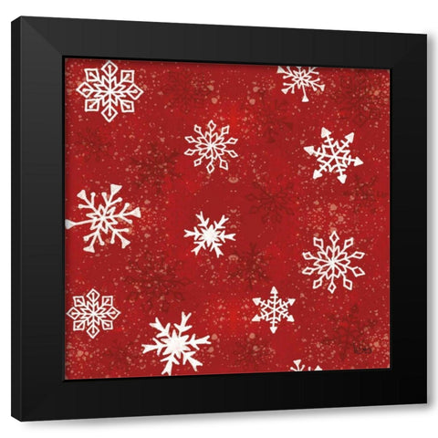 Festive Forest Pattern VIIB Black Modern Wood Framed Art Print with Double Matting by Charron, Veronique
